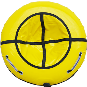 Тюбинг с пластиковым дном 85 см желтый