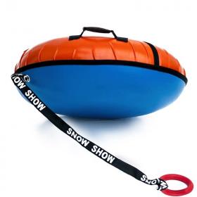 Тюбинг с пластиковым дном 85 см оранжевый