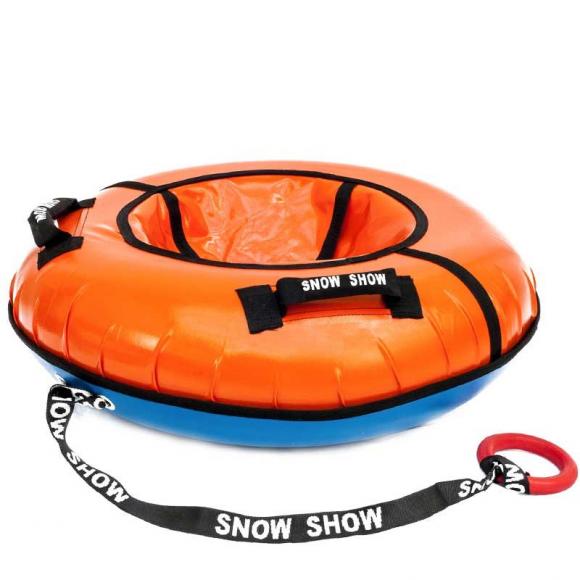 Тюбинг с пластиковым дном 85 см оранжевый