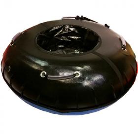 Тюбинг с пластиковым дном 85 см черный