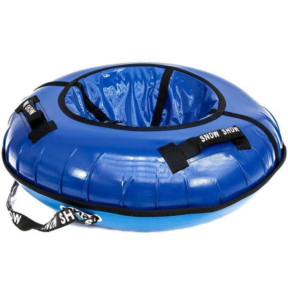 Тюбинг с пластиковым дном 85 см синий